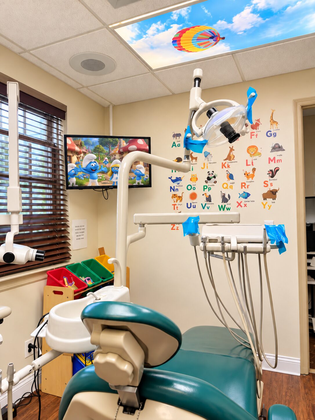 Kids' Corner pediatric treatment room at North Shore Dental Group