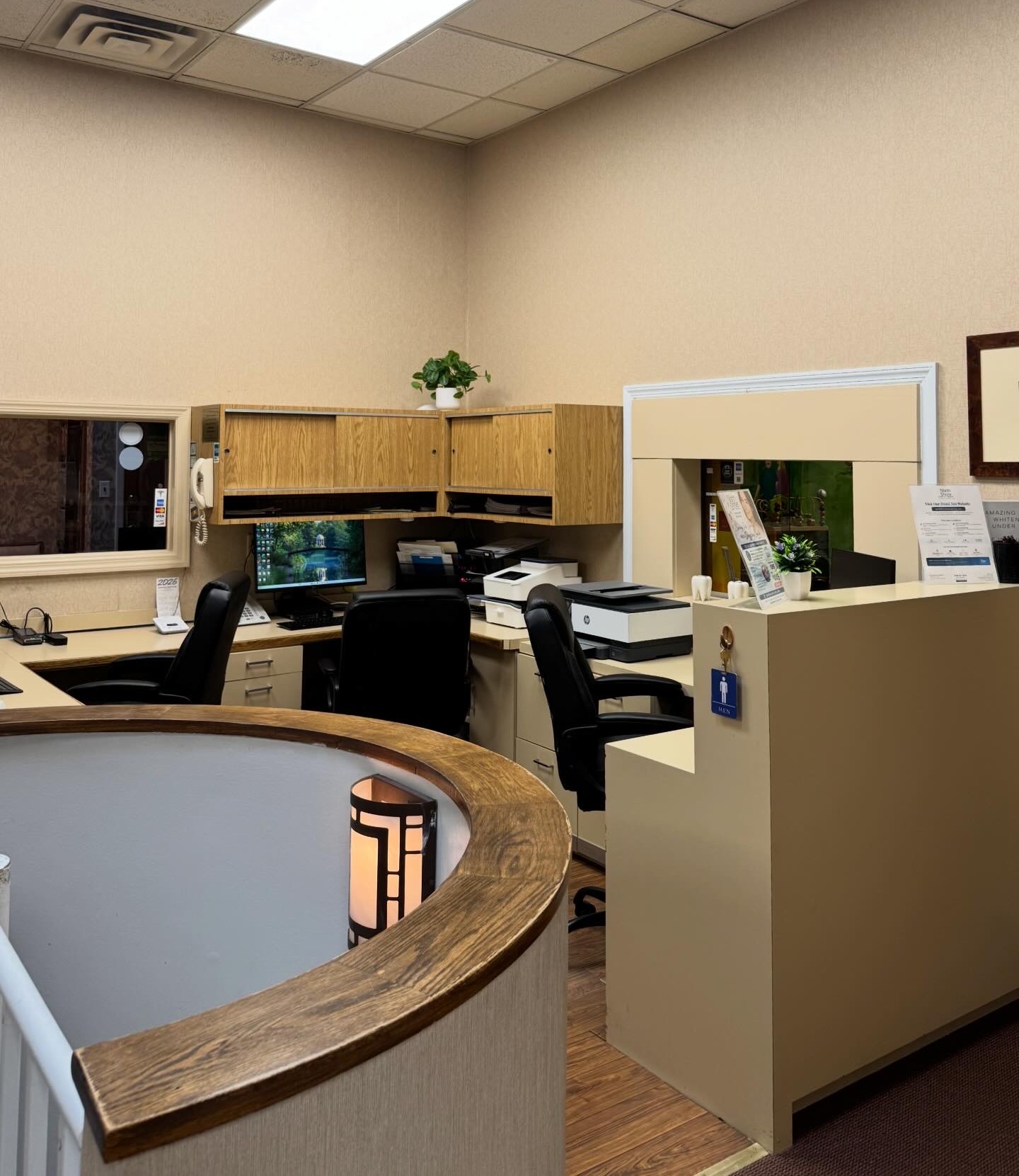 Reception desk at North Shore Dental Group