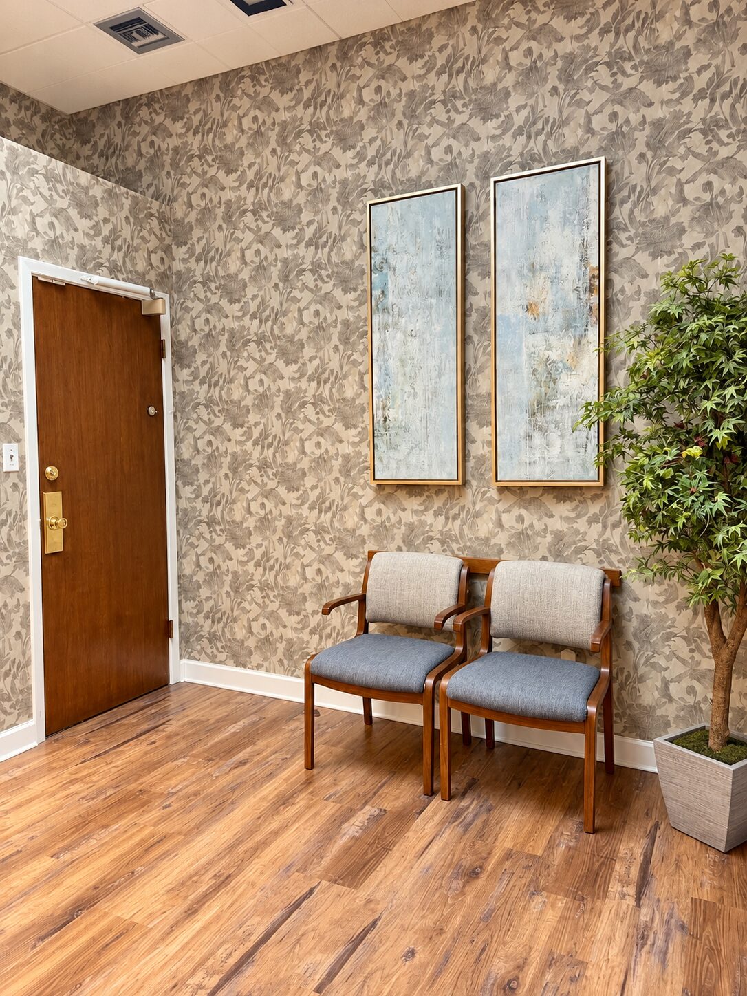 Adult waiting room at North Shore Dental Group